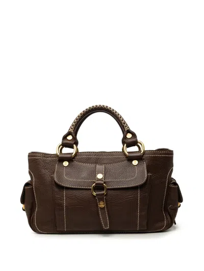 Pre-owned Celine 20th Century Leather Boogie Handbag In Brown