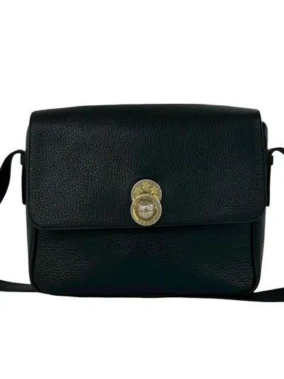 Pre-owned Celine 20th Century Leather Crossbody Bag In Black