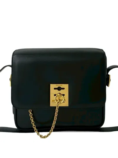 Pre-owned Celine 20th Century Leather Crossbody Bag In Black