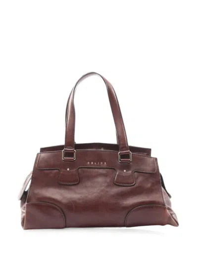 Pre-owned Celine 20th Century Leather Handbag In Brown