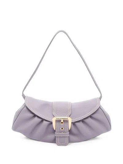 Pre-owned Celine 20th Century Leather Shoulder Bag In Purple