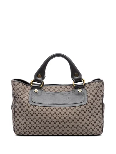 Pre-owned Celine 20th Century Macadam Canvas Boogie Handbag In Brown