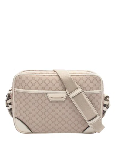 Pre-owned Celine 20th Century Macadam Canvas Camera Bag Crossbody Bag In Brown