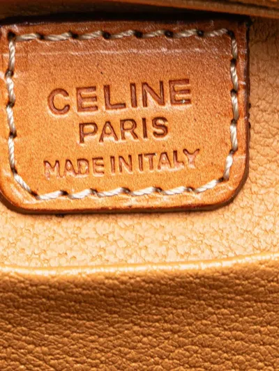 Pre-owned Celine 20th Century Macadam Coated Canvas Pouch