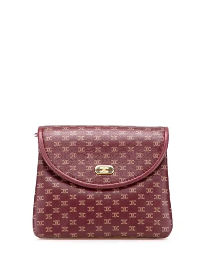 Pre-owned Celine 20th Century Macadam Coated Canvas Pouch