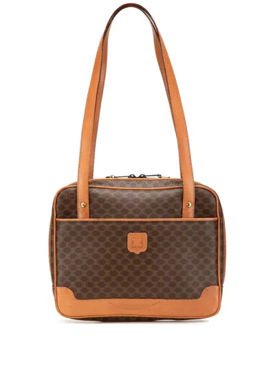Pre-owned Celine 20th Century Macadam Coated Canvas Tote Bag