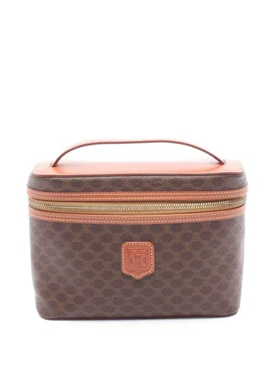 Pre-owned Celine 20th Century Macadam Coated Canvas Vanity Bag