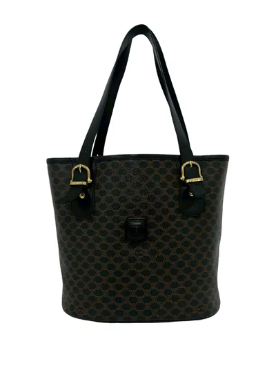 Pre-owned Celine 20th Century Macadam Tote Bag In Black