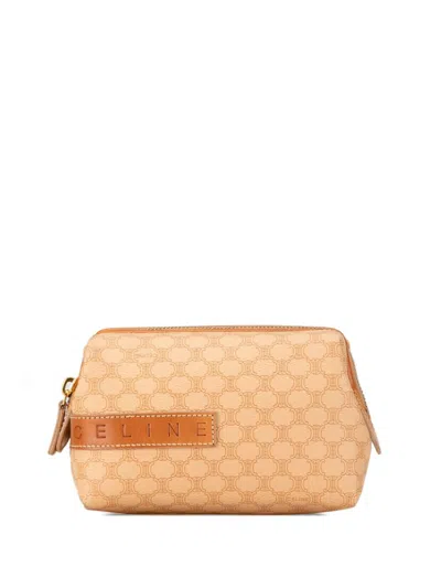 Pre-owned Celine 21st Century Macadam Pouch In Brown