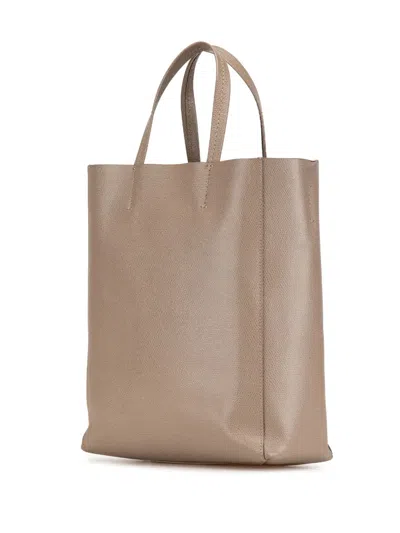 Pre-owned Celine 21st Century Small Grained Calfskin Vertical Cabas Satchel In Brown