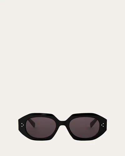 Celine 3 Dot Geometric Square Sunglasses In Black