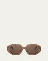 Celine 3 Dot Geometric Square Sunglasses In Brown