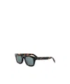 Celine 3 Dot Rectangle-frame Sunglasses In Brown