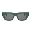 Celine Bold 3 Dots 53mm Geometric Sunglasses In Green