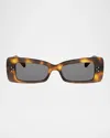 Celine 3 Dots 52mm Rectangular Sunglasses In Brown