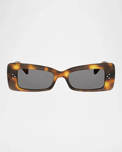Celine 3 Dots 52mm Rectangular Sunglasses In Brown