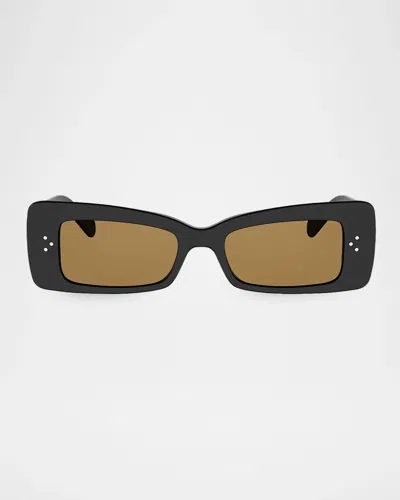 Celine 3 Dots 52mm Rectangular Sunglasses In Black