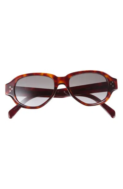 Celine 3 Dots 52mm Round Sunglasses In Brown
