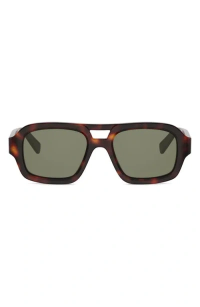 Celine 3 Dots 53mm Pilot Sunglasses In Brown