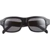 Celine 3 Dots 53mm Rectangular Sunglasses In Black