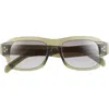 Celine 3 Dots 53mm Rectangular Sunglasses In Green