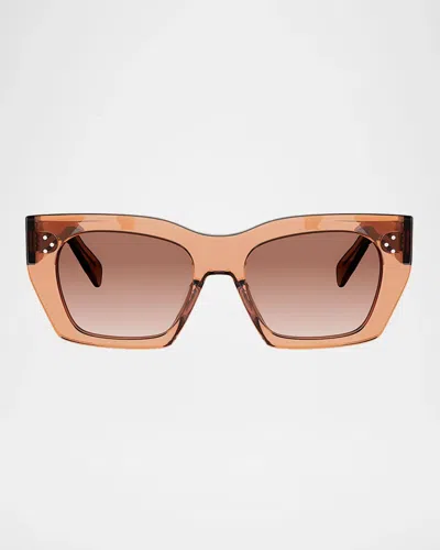 Celine 3 Dots 53mm Square Sunglasses In Brown