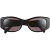 Celine 3 Dots 54mm Oval Sunglasses In Burgundy