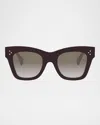 Celine 3 Dots Acetate Cat-eye Sunglasses In Brown