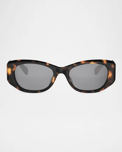 CELINE 3 DOTS ACETATE OVAL SUNGLASSES