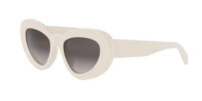 Celine 3 Dots Brown Gradient Cat Eye Ladies Sunglasses Cl40320u 25f 52 In White