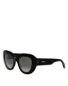 Celine 3 Dots Butterfly Sunglasses, 51mm In Shiny Black/gradient Smoke