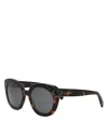 Celine Bold 3 Dots 56mm Butterfly Sunglasses In Havana/smoke