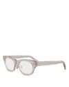Celine 3 Dots Cat Eye Eyeglasses, 51mm In Brown