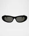 Celine Bold 3 Dot Rectangular Sunglasses In Black