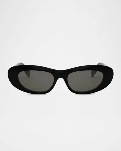 Celine Bold 3 Dot Rectangular Sunglasses In Black