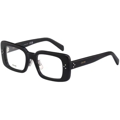 Celine 3 Dots Demo Rectangular Ladies Eyeglasses Cl50163f 001 50 In Green