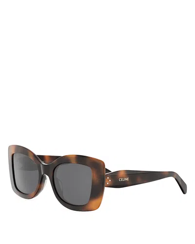 Celine 3 Dots Geometric Sunglasses, 52mm In Brown