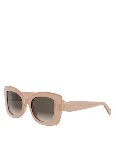 Celine 3 Dots Geometric Sunglasses, 52mm In Brown