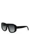 Celine Bold 3 Dots 55mm Geometric Sunglasses In Black/smoke Gradient