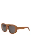 Celine Bold 3 Dots 55mm Geometric Sunglasses In Brown/smoke
