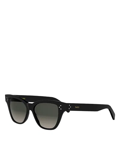 Celine 3 Dots Hd Cat Eye Sunglasses, 52mm In Black