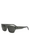 Celine Bold 3 Dots 53mm Geometric Sunglasses In Green/smoke