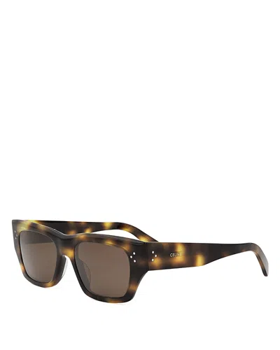 Celine 3 Dots Hd Geometric Sunglasses, 53mm In Brown