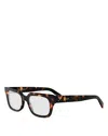 Celine 3 Dots Hd Rectangular Eyeglasses, 53mm In Brown