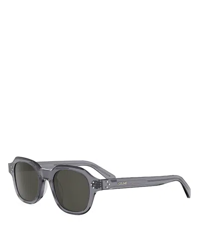 Celine 3 Dots Hd Square Sunglasses, 48mm In Gray