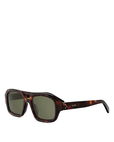 Celine 3 Dots Pilot Sunglasses, 53mm In Brown