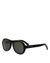 Celine 3 Dots Pilot Sunglasses, 56mm In Black/gray Solid