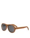 Celine 3 Dots Pilot Sunglasses, 56mm In Brown/gray Solid