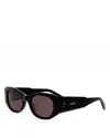 Celine 3 Dots Rectangle Sunglasses, 54mm In Black