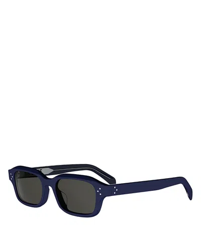 Celine 3 Dots Rectangular Sunglasses, 52mm In Blue